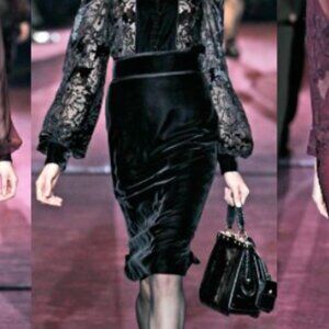 Gucci Elsa Skirt by Frida Giannini Brown Wool Lace-Up Detail IT‎ 44 NWT